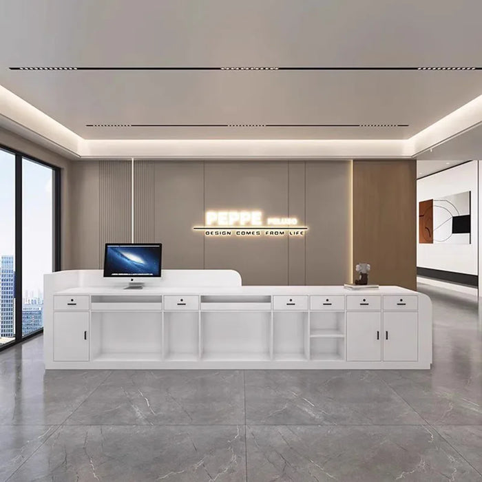 Register Commercial Reception Desks Front Church Hospital Club Computer Reception Desks Modern Escritorio Reception Furniture