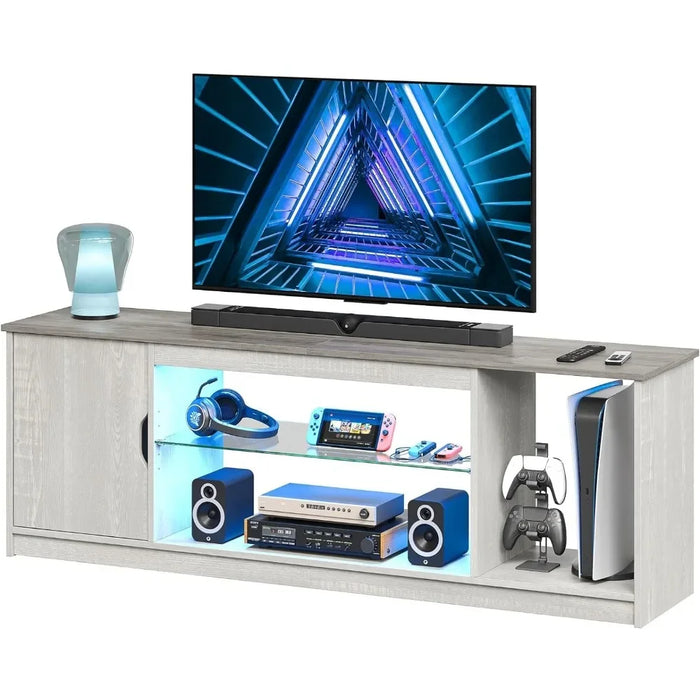 TV Cabinet Living Room Furniture Free Shipping TV Console With Adjustable Glass Bracket For Living Room Bedroom Modern Home