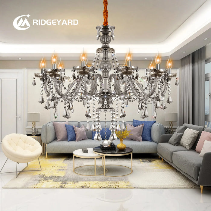 10 Lights K9 Crystal Chandelier Pendant Ceiling Light Chandelier Lamp Living Room light Modern Classic Dining Room Home Fixture
