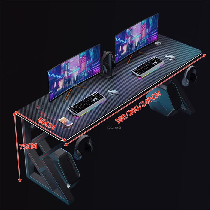 Modern Carbon Fiber Desktop Computer Desk for Office Furniture Internet Cafe Double Gaming Table Home Office Computer Table Z