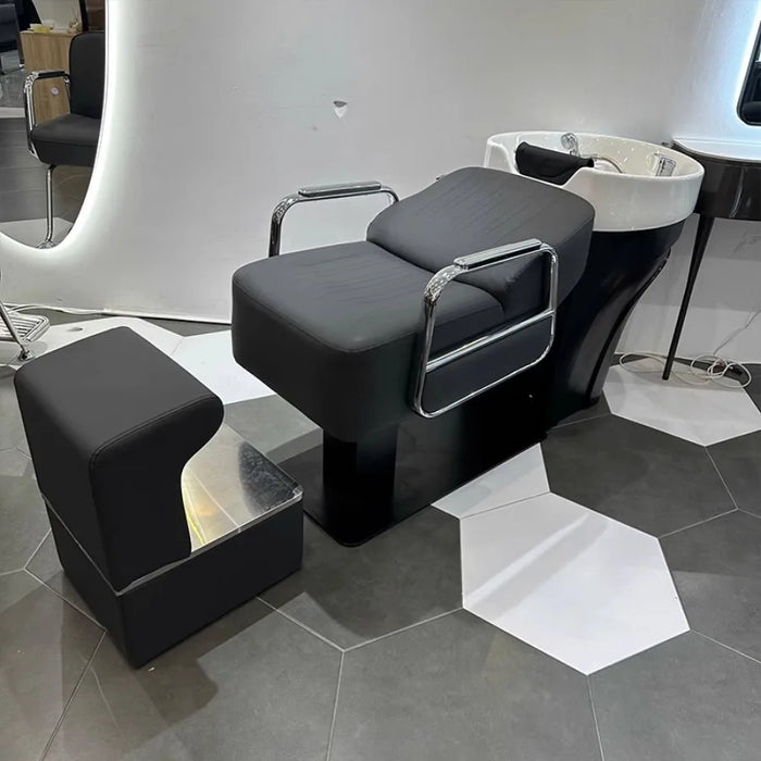 Professional Shampoo Chair Stylist Luxury Head Spa Bed Shampoo Chair Basin Wash Hair Salon Reclining Relaxing Cadeiras Furniture