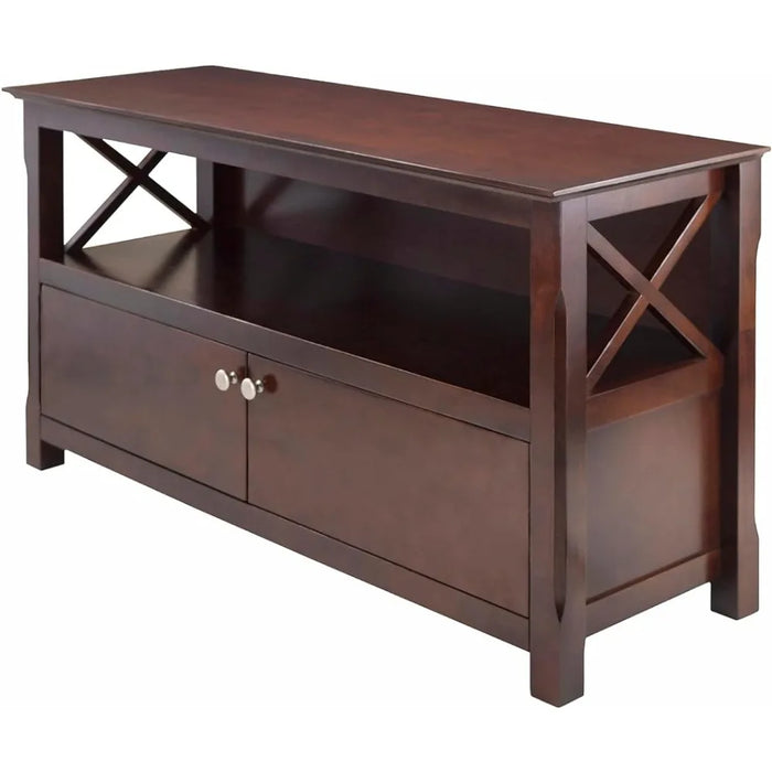 TV Stand Provide Storage Space and Two Wooden Doors a Combination of Solid Wood and Composite Wood Cabinet Living Room Furniture