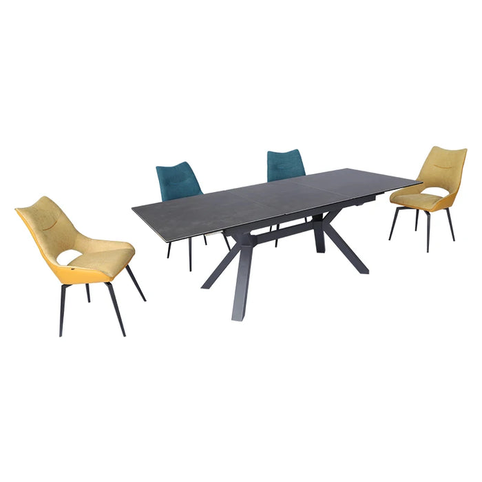 Luxury Leather Glass Dinner Dining Table And Chairs 6 Luxury Dinning Chairs Modern Marble Dining Room Furniture Table Set