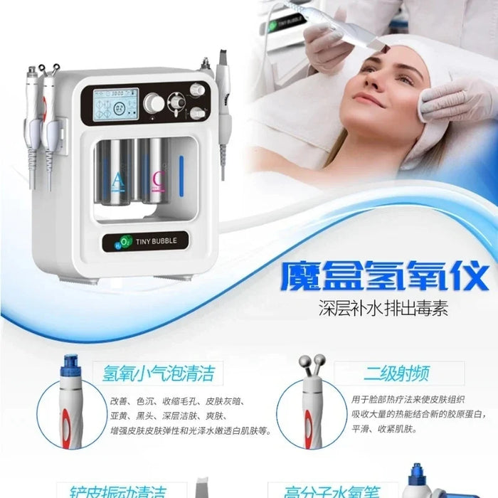 2023 Newest Box Water Oxygen Jet Facial Skin Tightening Aqua Facial Cleaning Beauty Device Beauty Salon Devices