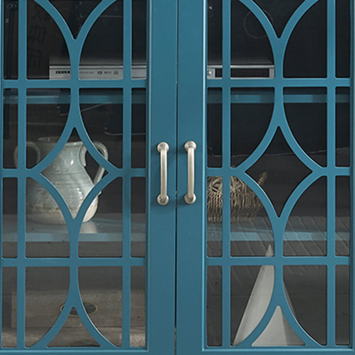TV Stand, Storage Cabinet, Teal Blue
