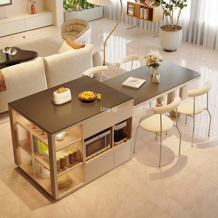 Modern Nordic Dining Table Free Shipping Small Apartmen White Storage Lslands Transparent Rack Mesas De Jantar Kitchen Furniture