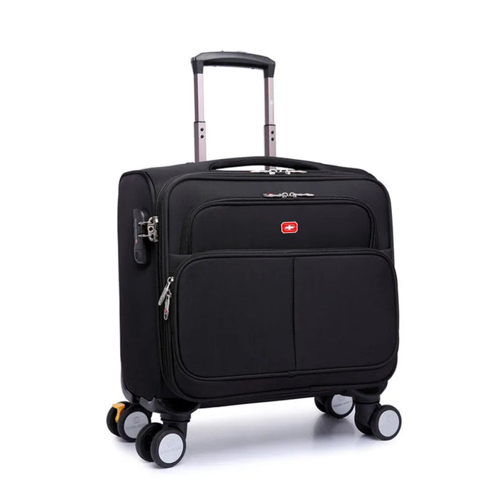 16 Inch Travel Soft Canvas Small Suitcase With Wheels Carry On Trolley Rolling Laptop Luggage Bag Boarding Cabin Free Shipping