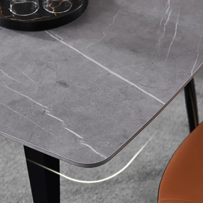 Newclassic Luxury Dining Table Decor Marble Top Design Square Dining Table Living Room Neat Mesa Comedor Household Essentials