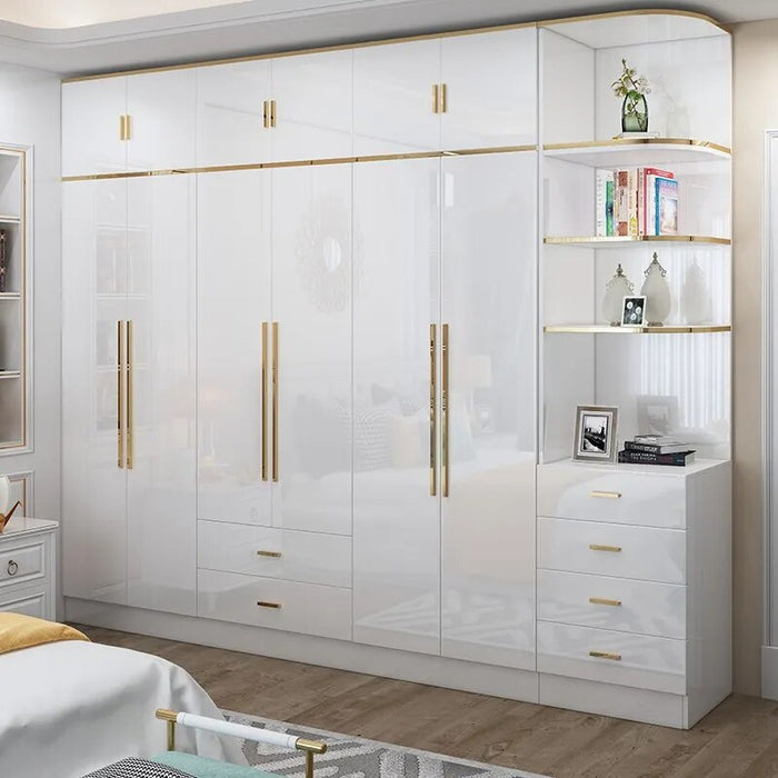 Gold White Wardrobe Clothes Designer Waterproof Children Wardrobe Organizers Nordic Vestidor De Armario Abiertos Hotel Furniture