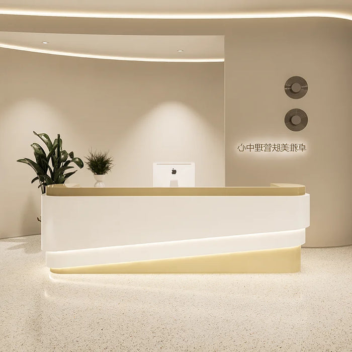 Mobile Supermarket Reception Desk Restaurant Modern Simple Salon Reception Desk Office Register Bancone Reception Bar Furniture