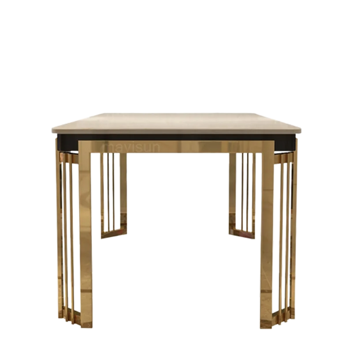 Nordic Light Luxury Marble Dinning Table New Modern Simple Rectangular Dining Table Loft Kitchen Furniture Table With Chairs