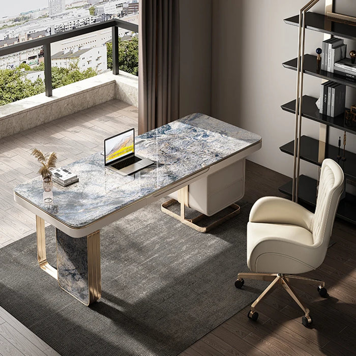 Drawers Executive Office Desks Computer Metal Conference Desktop Workstation Modern Console Tavolo Da Lavoro Luxury Furniture