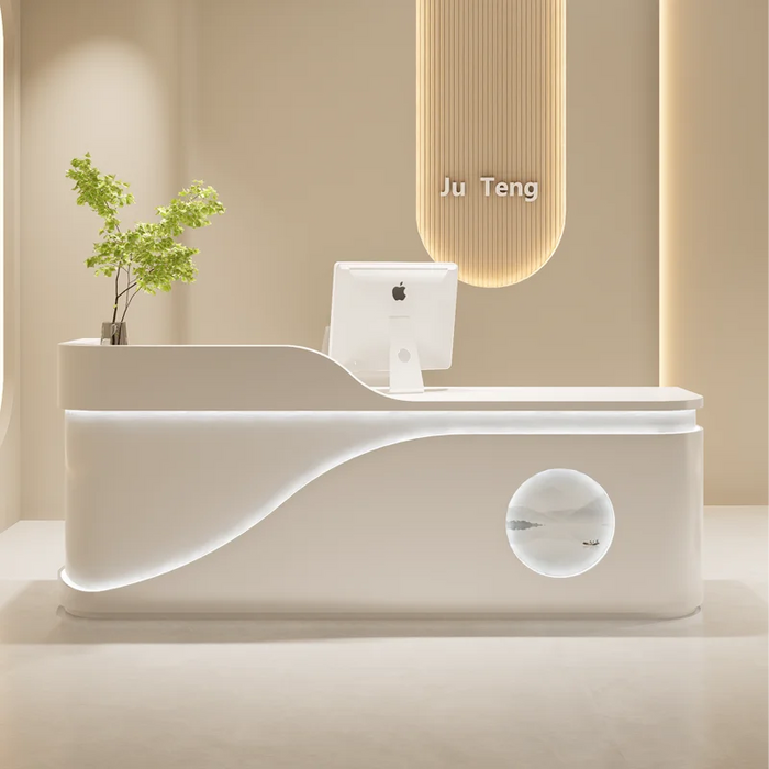 Modern Front Reception Desks Counter Podium Shop Commercial Standing Reception Desks Computer Escritorios De Oficina Furniture