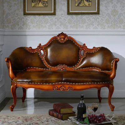 Chaise Longue Beauty Bed American Imperial Concubine Fabric Recliner Lazy Solid Wood Art-Sofa