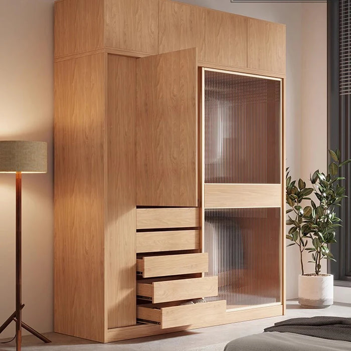 Minimalist Wardrobe Korean Upgrade Floor Stand Multifunctional Shelves Drying Rack Closet Organizer Kledingkast Home Furniture