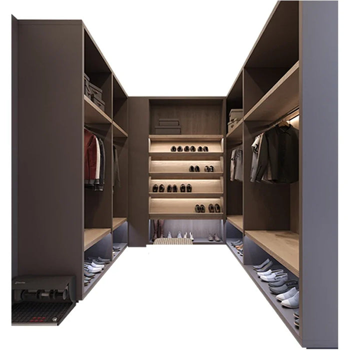 Bedroom custom L shape walk-in wardrobe cabinet closet