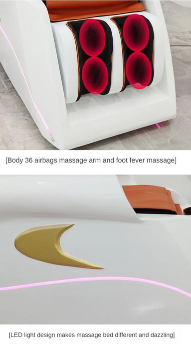 Multifunction white trong hair salon electric shampoo spa bed massage chair massage therapy bed with head wash