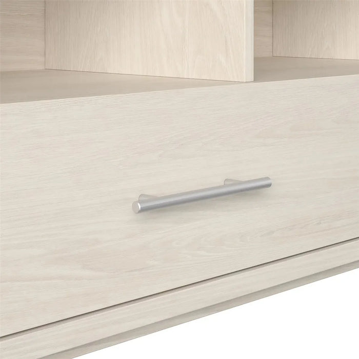 TV cabinet Open Storage 3 Shelves and 2 Door  TVs for up to 70"Charcoal home furniture stand modern TVes stand Shelves,Ivory Oak