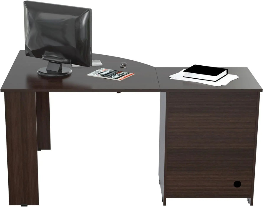 L-Shaped Corner Desk, Espresso