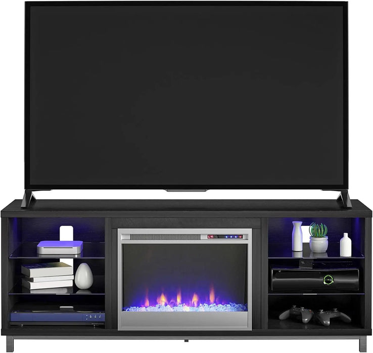 Lumina Fireplace TV Stand for TVs up to 70", White