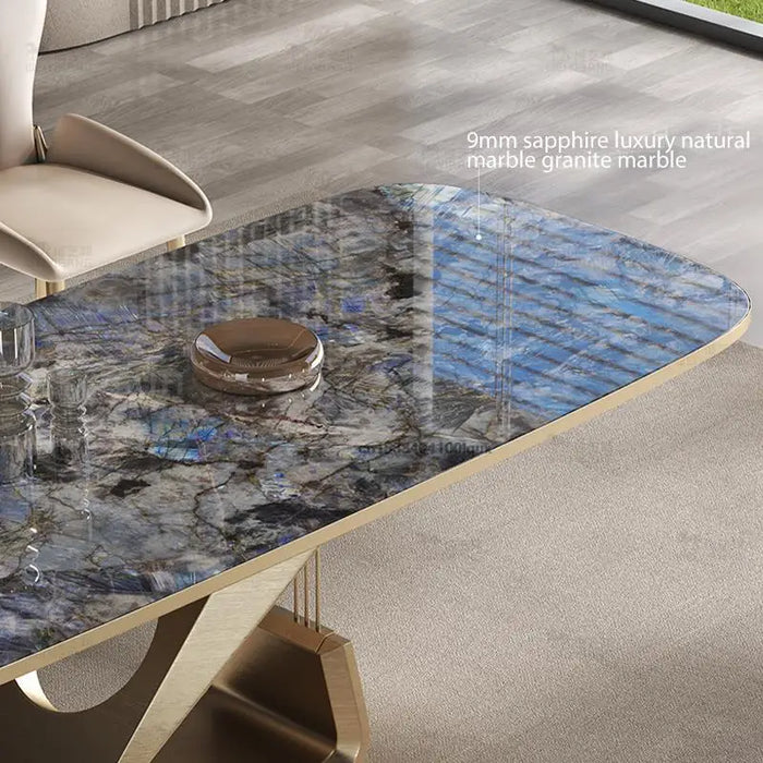 Luxury Kitchen Tables Six Chair In Blue Design Table Frame Granite Marble Panel Countertop Home Furniture White Dining Room Sets