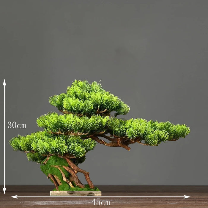 Home Decoration Potted DIY False Tree Bonsai Living Room Chinese Style Hotel Porch Landscape Decoration Green Plant Decoration