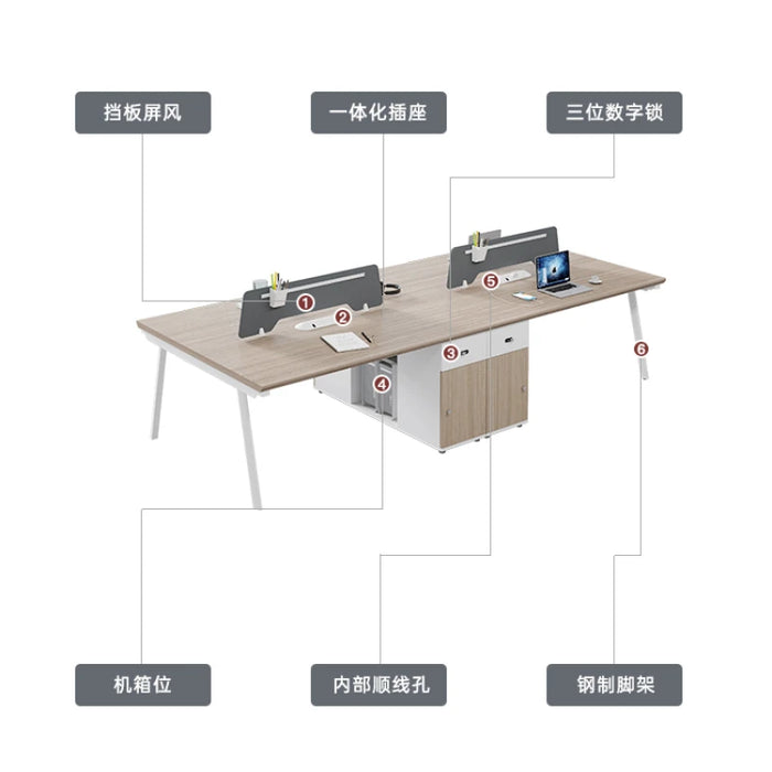 Drawers Wood Office Desk Storage Simplicity Clerk Combination Office Desk Clerk Design Escritorio Ordenador Furniture QF50OD