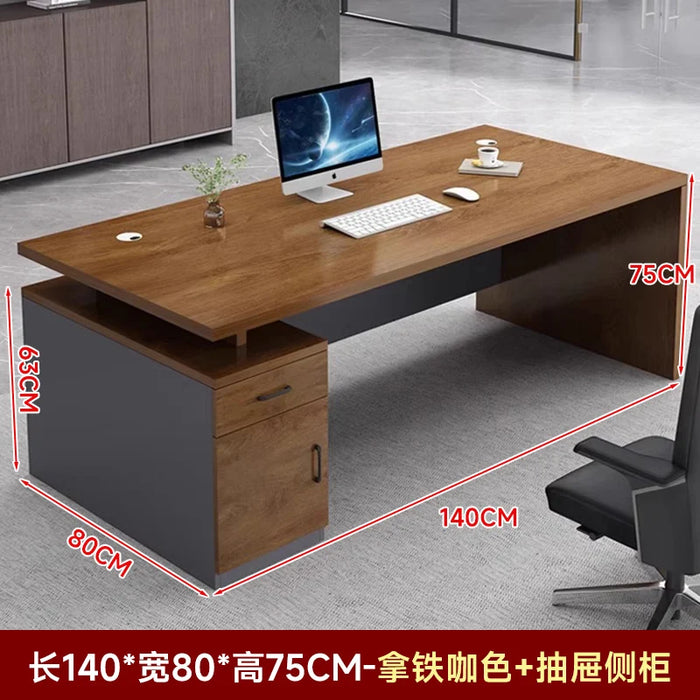 Computer Study Work Desk Staff Drawers Corner Modern Computer Desk Executive Office Scrivania Angolare Work Furniture HD50WD