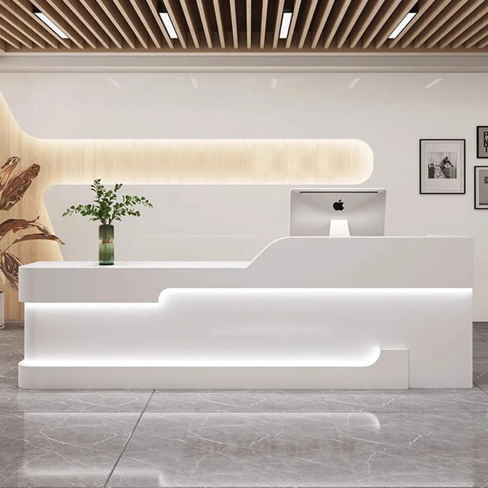 White Restaurant Tables Front Desk Lectern Pulpit Register Standing Office Shop Counter Bar Hair Salon Leggio Shop Furniture