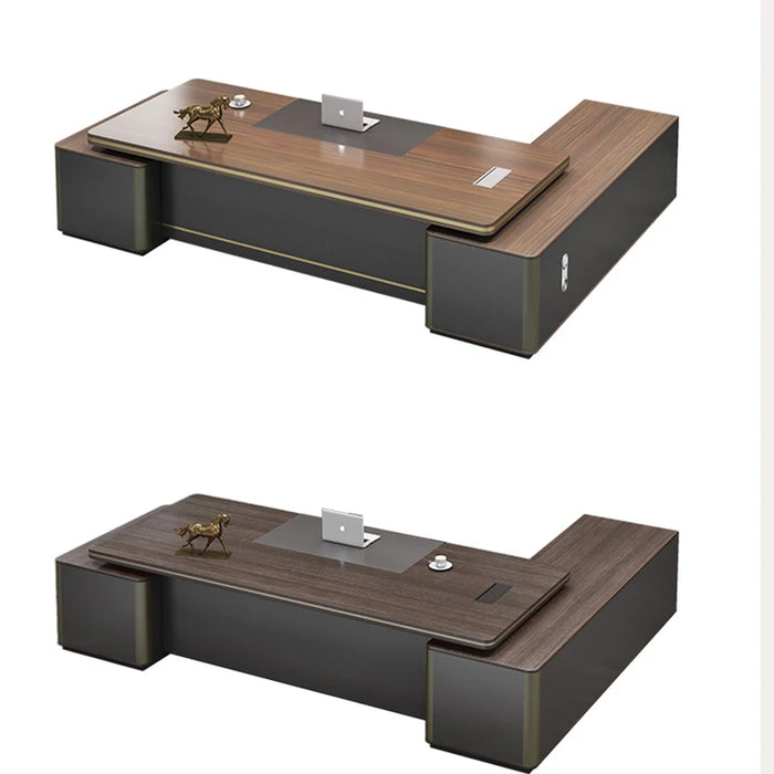 Grand Boss Desk Luxury Simple Modern Combination Desk Furniture Business Square CEO Large Class Single Person Office Desk