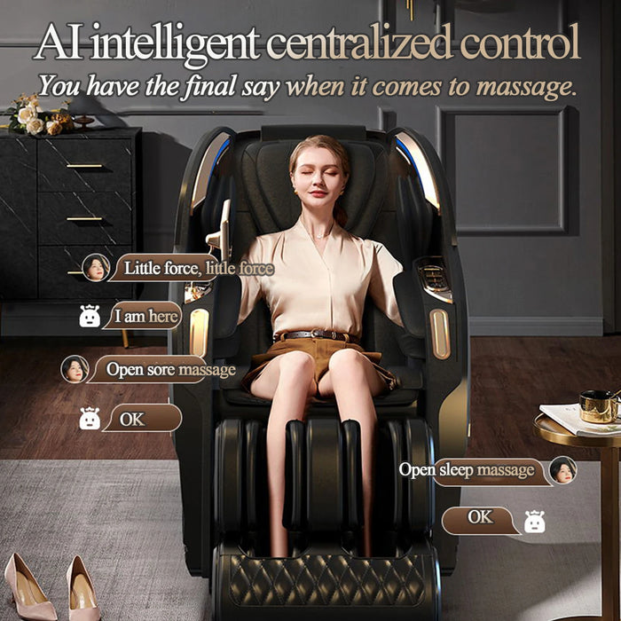 3 Year Warranty UKLife 3D Zero Gravity Airbag Full Body Massager Chairs Home 4D Heat AI voice Office Chair Massage Sofa Recliner
