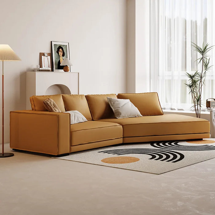 Light luxury and minimalist modern small unit fabric sofa in the living room