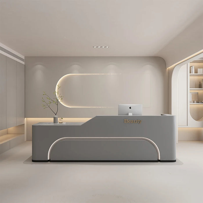 Office Luxury Reception Desk Cashier Table Register Shop Modern Conference Reception Desk Counter Theke Rezeption Bar Furniture