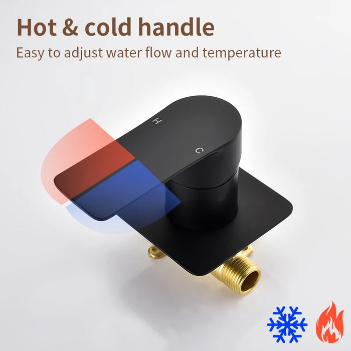 Wall Mount Tub Filler Waterfall Bathtub Faucet High Flow Bath Filler Faucet Bathroom Faucets with Rough-in