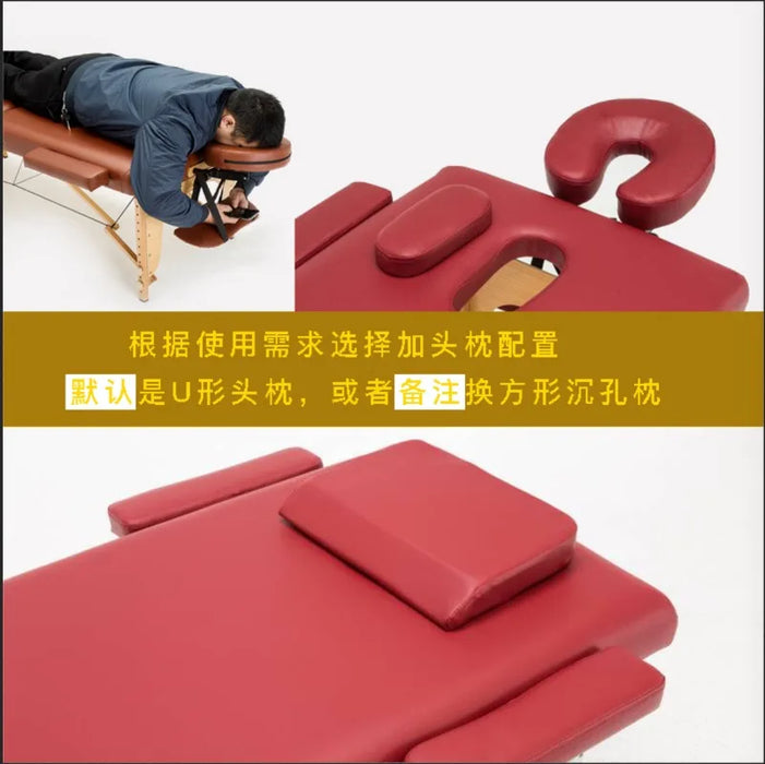 New Folding Massage Bed Beauty Body Massage Acupuncture Tattoo Bed Home Portable Beech Health Weight Loss Bed