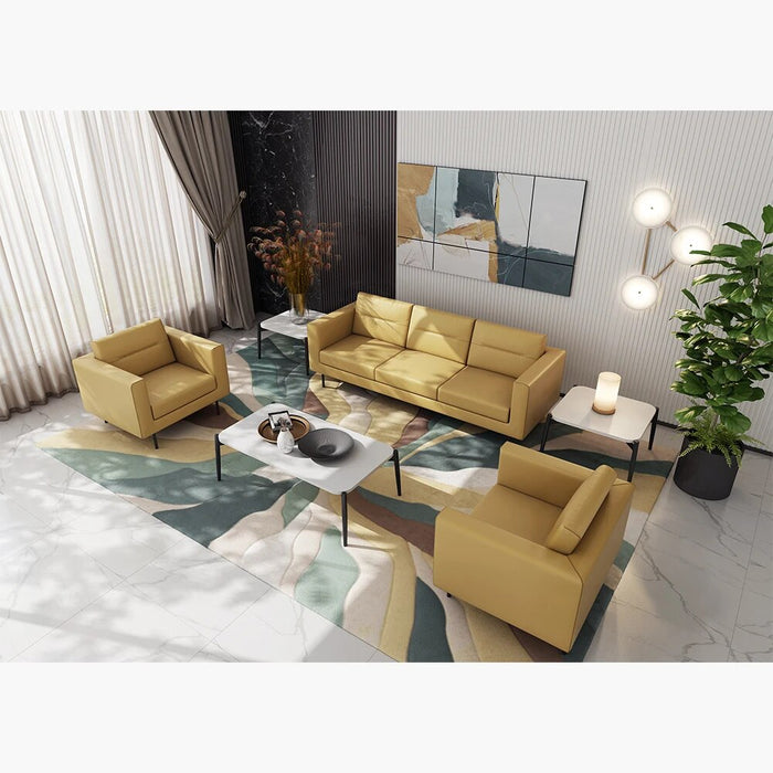 MIGE living room Office furniture 1 2 5  seater Leather Sofa Set