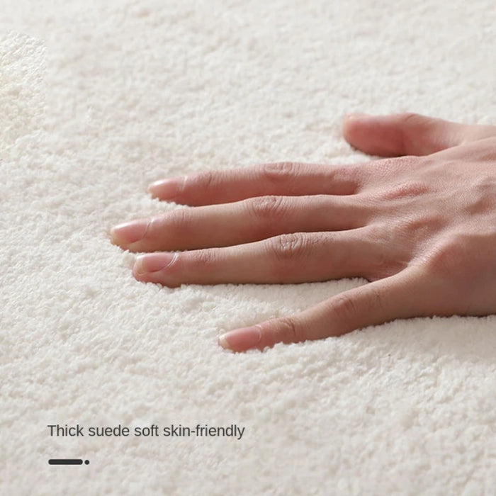 Modern Minimalist Living Room Decoration Line Carpet Cream Style Rugs for Bedroom Fluffy Soft Thickened Study Rug Home Plush Mat