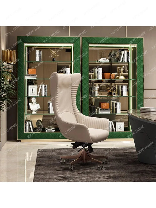 Light Luxury Computer Chair High Back Chair Rotating Office Comfortable Study Study Chair