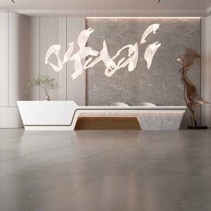 Premium Podium Reception Desk Hotel Executive Office Beauty Reception Desk Luxury Mostrador Recepcion Commercial Furniture