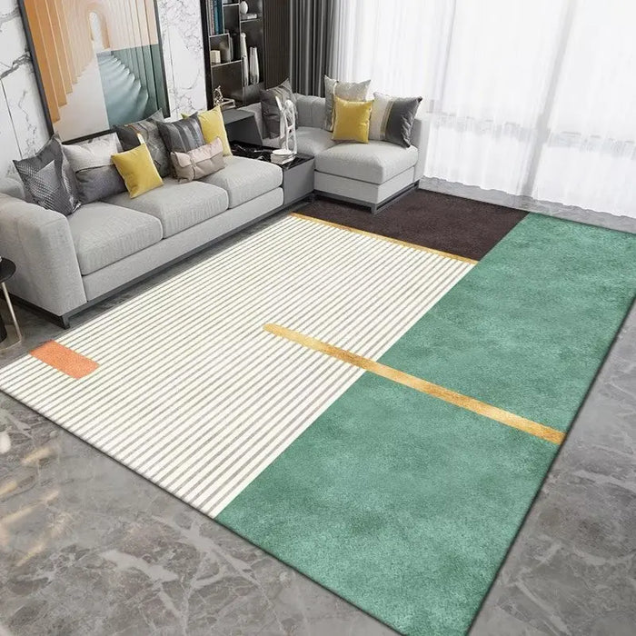 Modern Luxury Living Room Green Carpet Bedroom Decoration Rug Good Quality Hotel Large Area Carpets Anti-slip Washable Floor Mat