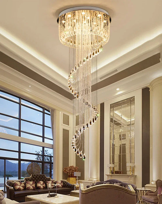 Modern crystal chandelier LED light Fixture For living room luxury crystal chandelier Villa Decoration