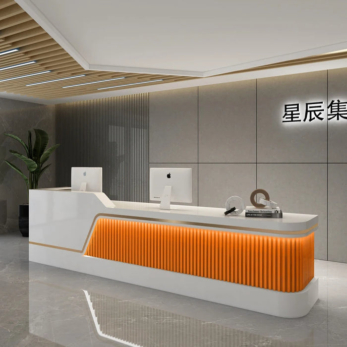 Luxury Store Reception Desks Check Out White Advisory Cashier Pulpit Beauty Salon Lighting Cabinet Bureau Meuble Salon Furniture