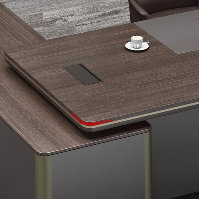 Grand Boss Desk Luxury Simple Modern Combination Desk Furniture Business Square CEO Large Class Single Person Office Desk