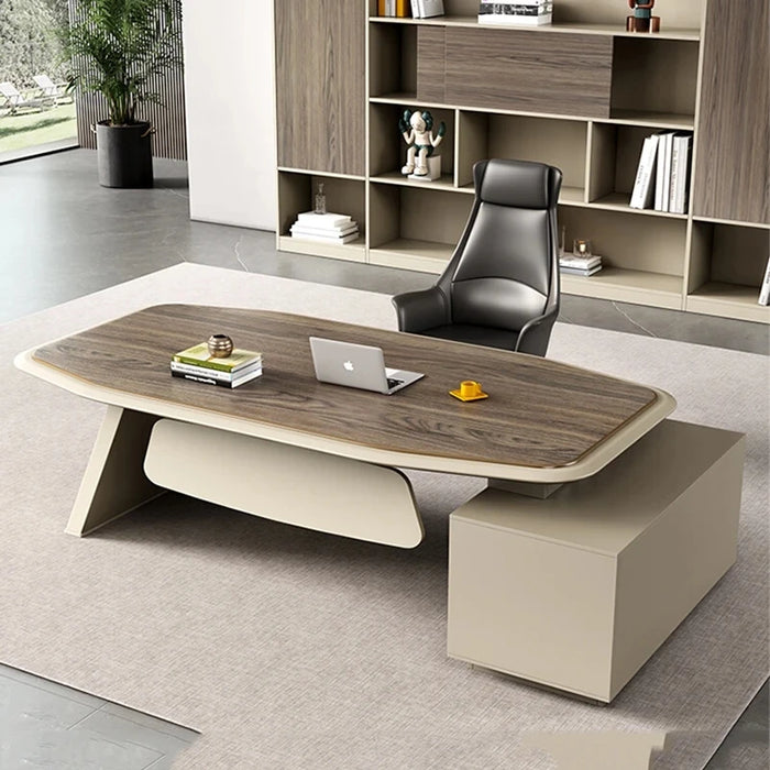 Luxury Modern Desk Tables Drawers Computer Wooden Long Arts Large Executive Office Desk Elegant Arredo Ufficio Home Furniture