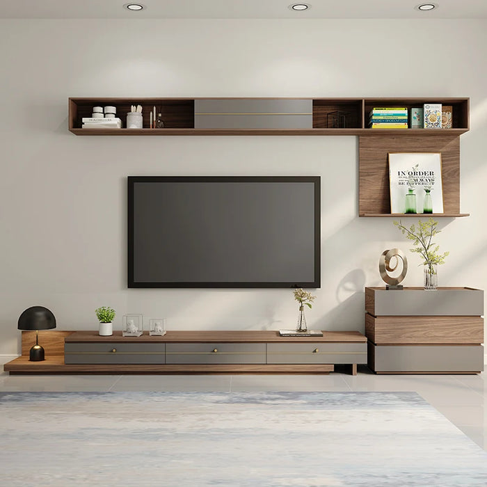 Wood Retro TV Stand Storage Display Cabinet Media Console Bookshelf Table Tv Stand Shelves Mueble Para Tv Living Room Furniture