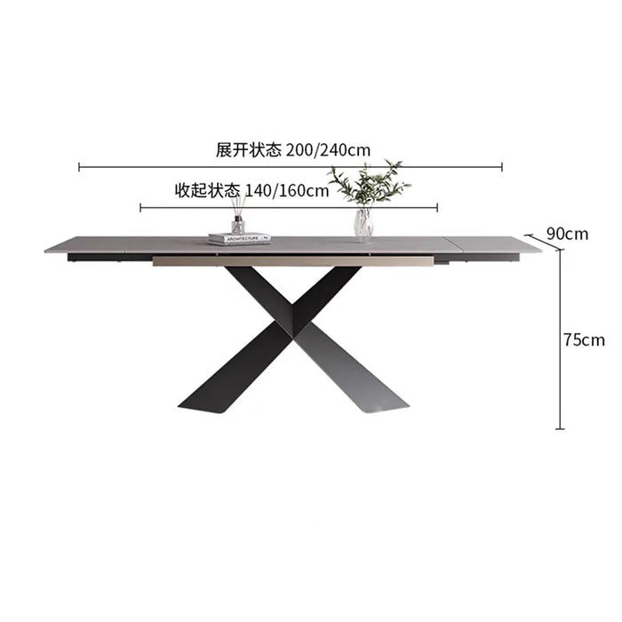 Chairs Extendable Dining Table Folding Rectangle Italy Extension Mechanism Dining Table 8 People Luxury Mesas Kitchen Furniture