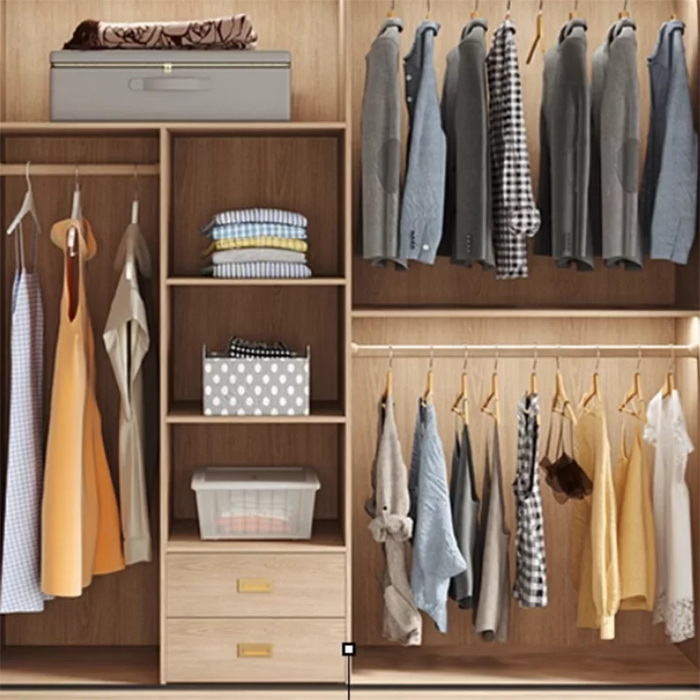 Organizer Wardrobes Open Closets Cupboard Hangers Modular Wardrobe Display Wooden Meuble De Rangement Minimalism Furniture
