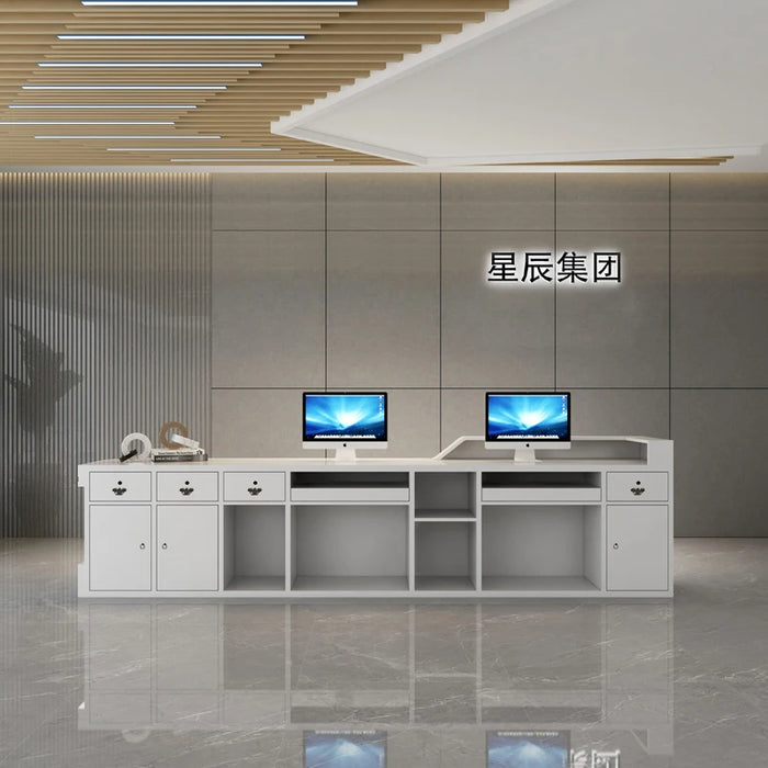 Luxury Store Reception Desks Check Out White Advisory Cashier Pulpit Beauty Salon Lighting Cabinet Bureau Meuble Salon Furniture