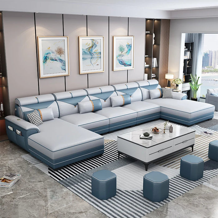 Nordic size cloth sofa modern simple living room corner detachable and washable technology cloth sofa combination set