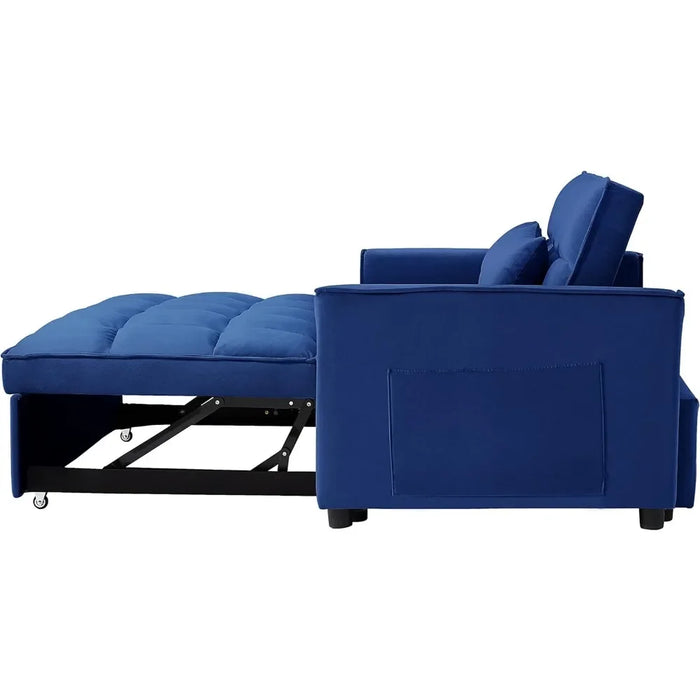 Sofa with 2 seats, Upholstered Futon Sofas Convertible to Sleeper, Living Room Furniture